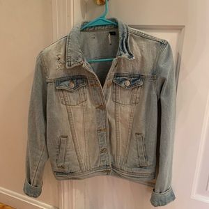 Brandy Melville light washed distressed jean jacket
